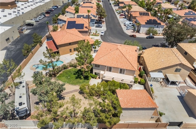 1403 Graystone Canyon Ave, Las Vegas, NV 89183 - aerial view of residential area with a pool area
