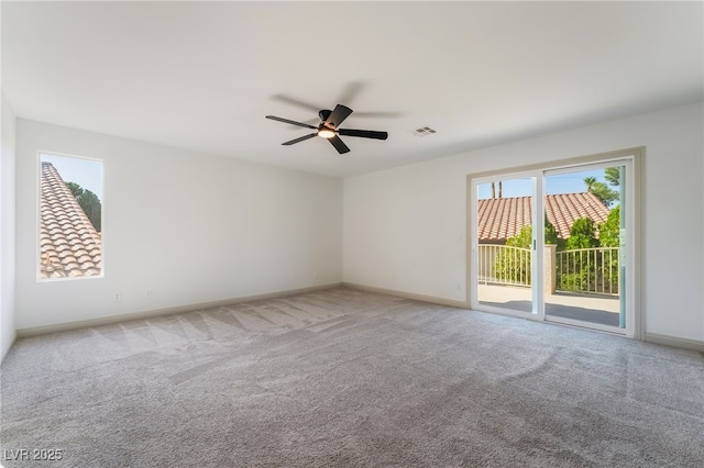 1403 Graystone Canyon Ave, Las Vegas, NV 89183 - spare room with plenty of natural light, ceiling fan, and carpet flooring