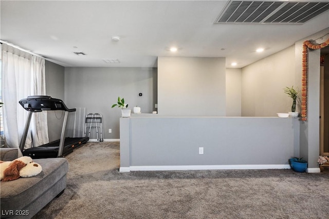 2577 Tolmezzo St, Henderson, NV 89044 - exercise area featuring carpet flooring and recessed lighting