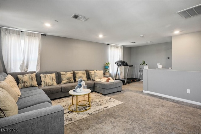 2577 Tolmezzo St, Henderson, NV 89044 - living area with recessed lighting and light colored carpet