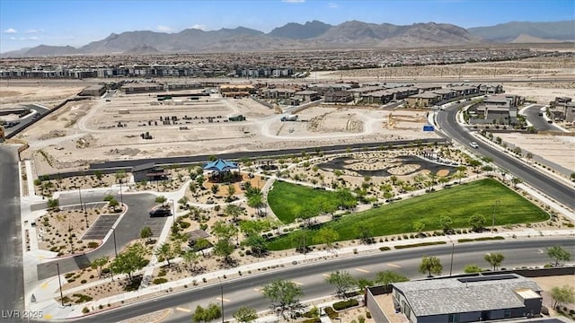 9221 Alden Pointe Ct, Las Vegas, NV 89143 - aerial view of residential area with mountains
