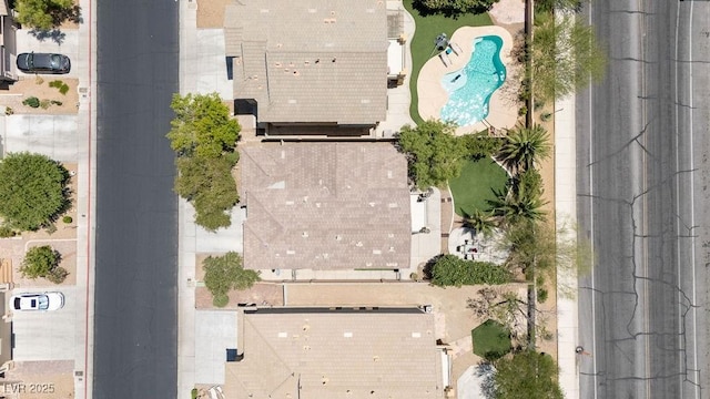 9105 Picket Fence Ave, Las Vegas, NV 89143 - aerial view of property's location with a pool