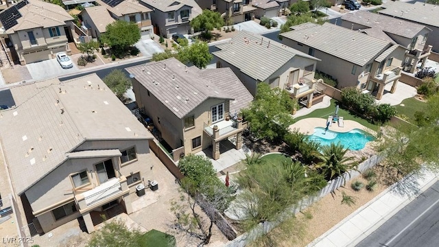 9105 Picket Fence Ave, Las Vegas, NV 89143 - aerial view of residential area featuring a pool