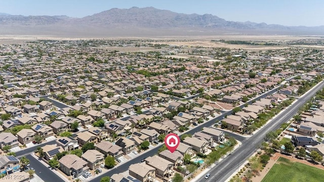 9105 Picket Fence Ave, Las Vegas, NV 89143 - aerial view of property's location featuring a mountain backdrop