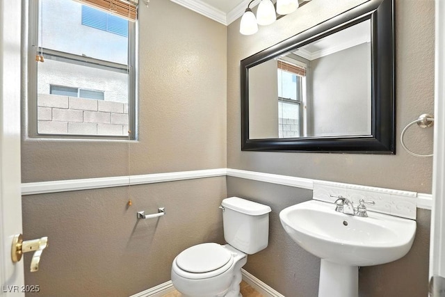 9105 Picket Fence Ave, Las Vegas, NV 89143 - bathroom with ornamental molding and toilet