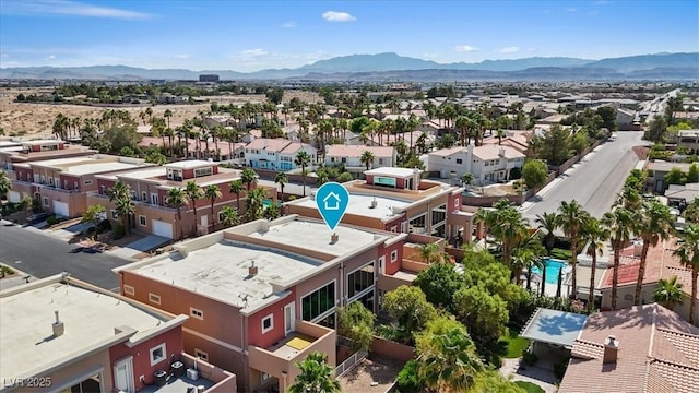 5603 Deer Creek Falls Ct, Las Vegas, NV 89118 - aerial perspective of suburban area with a mountainous background