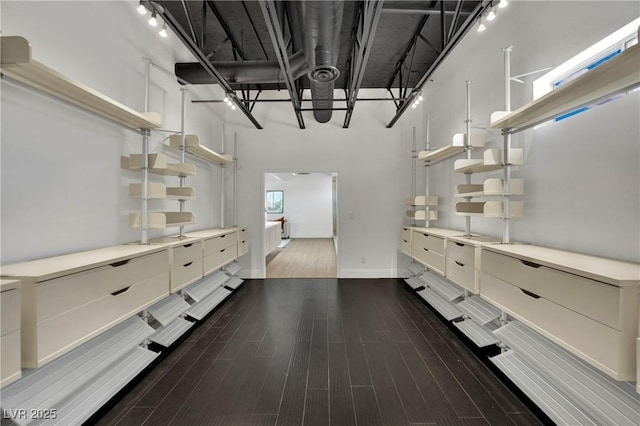 5015 Thunder River Cir, Las Vegas, NV 89148 - spacious closet with wood finished floors and a towering ceiling