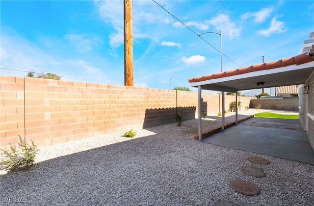 5417 Bible Cir, North Las Vegas, NV 89031 - fenced backyard featuring a patio area