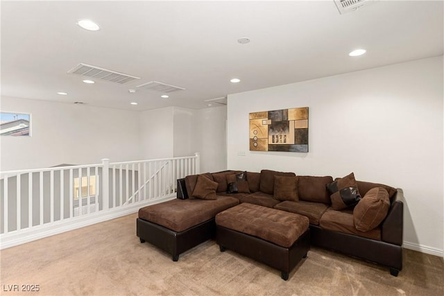 3828 Prairie Orchid Ave, North Las Vegas, NV 89081 - living room with light carpet and recessed lighting