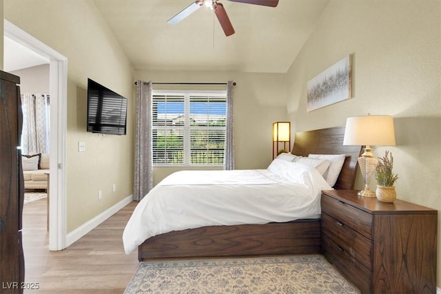 9975 Peace Way Unit 2009, Las Vegas, NV 89147 - bedroom featuring light wood-style flooring and a ceiling fan