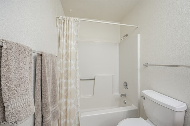 2068 Mesquite Ln Unit 203, Laughlin, NV 89029 - full bathroom featuring shower / tub combo and a textured wall