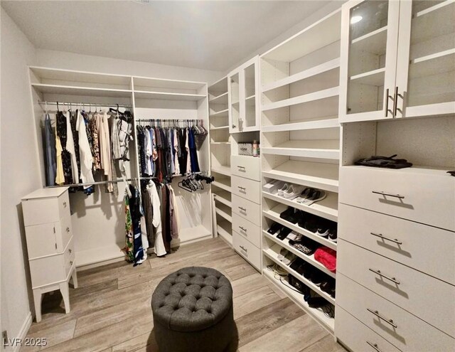 3821 Nesting Wren Dr, North Las Vegas, NV 89084 - walk in closet with light wood-style flooring