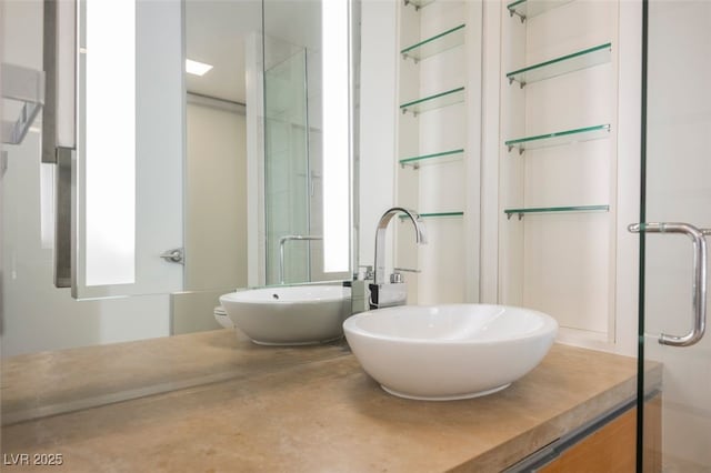 3726 Las Vegas Blvd Unit 704, Las Vegas, NV 89158 - bathroom featuring a stall shower, a bidet, and vanity