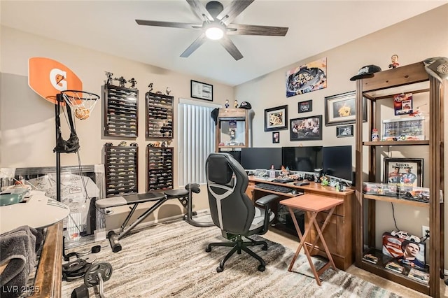 7224 Piute Mesa St, North Las Vegas, NV 89084 - home office featuring ceiling fan