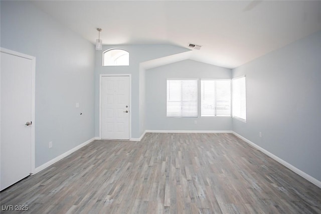5233 Camino Del Rancho, Las Vegas, NV 89130 - entryway featuring vaulted ceiling and wood finished floors