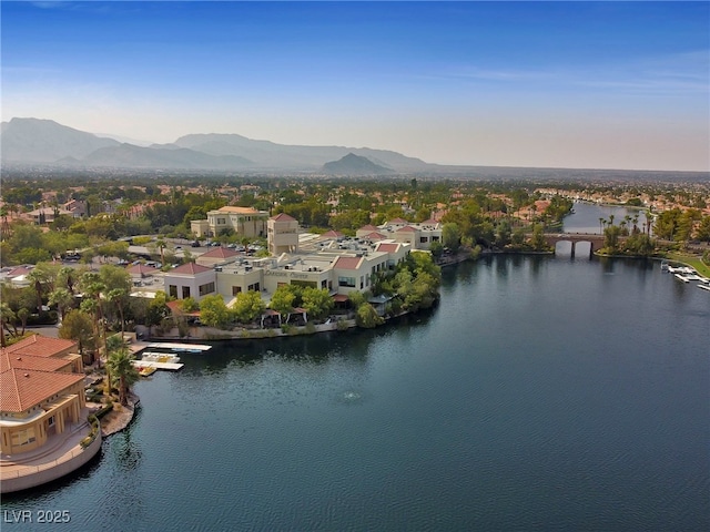 2637 Ohio Ct, Las Vegas, NV 89128 - drone / aerial view of a water and mountain view