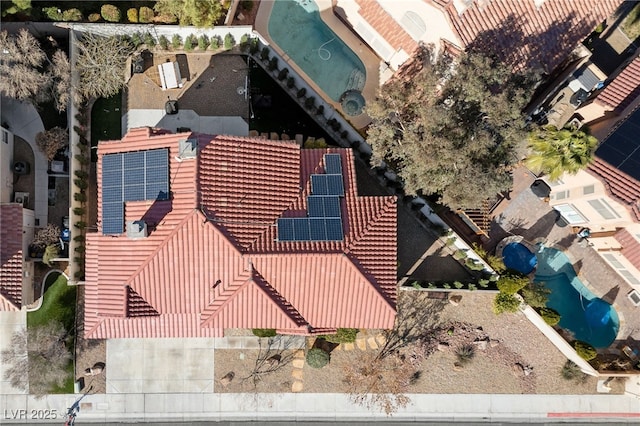 2637 Ohio Ct, Las Vegas, NV 89128 - view from above of property with a pool area