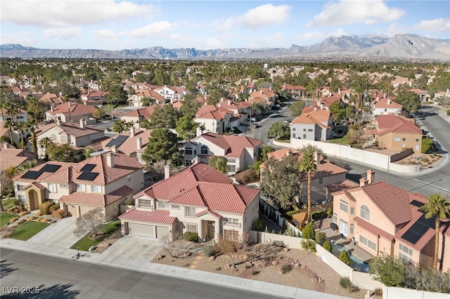 2637 Ohio Ct, Las Vegas, NV 89128 - aerial view of residential area with mountains