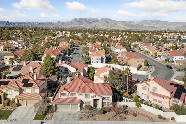 2637 Ohio Ct, Las Vegas, NV 89128 - aerial perspective of suburban area featuring a mountain backdrop