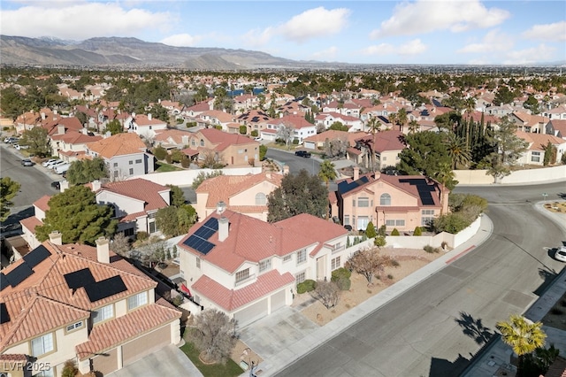 2637 Ohio Ct, Las Vegas, NV 89128 - aerial perspective of suburban area featuring a mountain backdrop