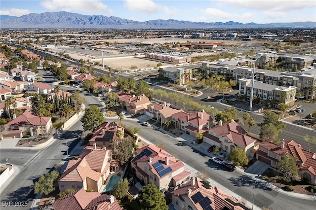 2637 Ohio Ct, Las Vegas, NV 89128 - aerial view of residential area featuring a mountainous background