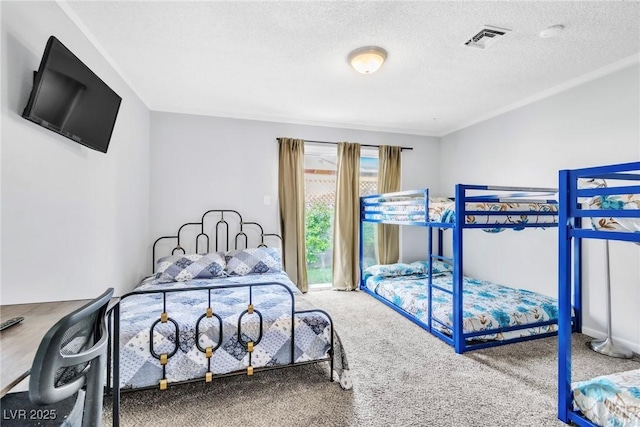 3499 Middlebury Ave, Las Vegas, NV 89121 - bedroom featuring carpet floors and a textured ceiling