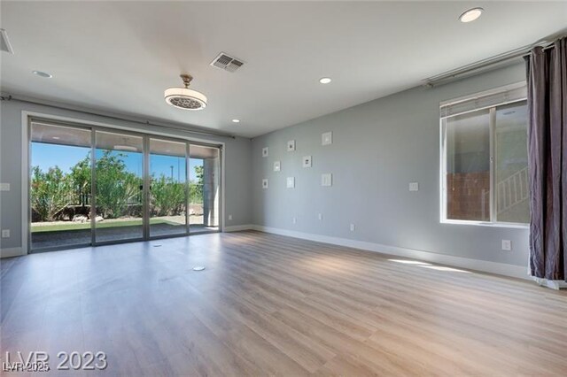 10342 Kesington Dr, Las Vegas, NV 89135 - spare room featuring light wood-style flooring and recessed lighting