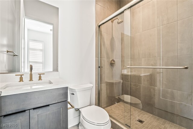 10919 Vista Altura Ave, Las Vegas, NV 89135 - bathroom with vanity and a stall shower