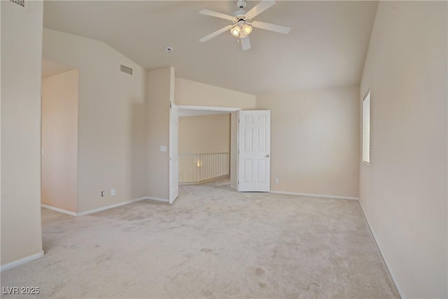 9451 Natoma Station Pl, Las Vegas, NV 89123 - carpeted empty room featuring lofted ceiling and a ceiling fan
