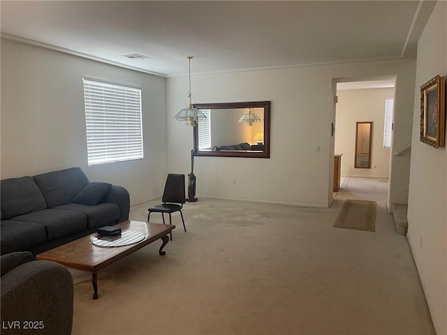 1278 N Sloan Ln, Las Vegas, NV 89110 - living area with light carpet and ornamental molding