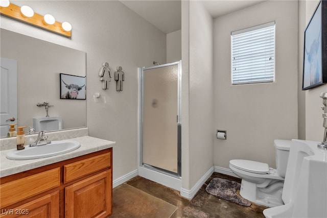 825 W Ryan Ave, Overton, NV 89040 - full bathroom with a stall shower, vanity, and concrete flooring