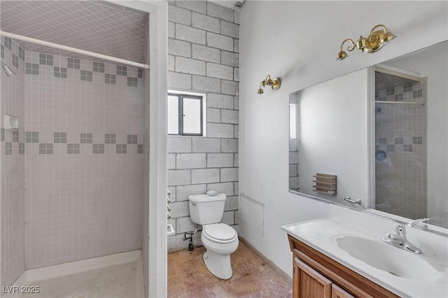 825 W Ryan Ave, Overton, NV 89040 - full bathroom with a shower stall, vanity, and concrete floors
