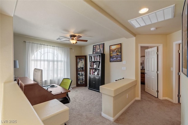 6705 Philharmonic Ave, Las Vegas, NV 89139 - home office with carpet and ceiling fan