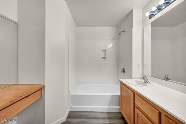 23 E Agate Ave Unit 308, Las Vegas, NV 89123 - full bath with wood finished floors, vanity, and shower / bathtub combination
