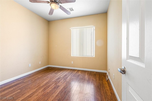 3257 Rushing Waters Pl, Las Vegas, NV 89135 - unfurnished room with hardwood / wood-style floors and a ceiling fan