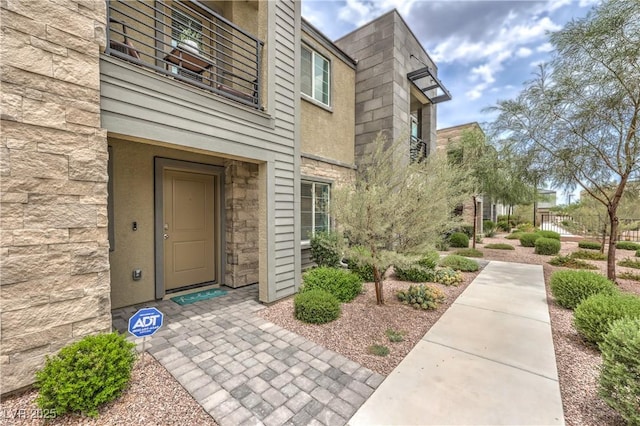 1120 Tektite Ave, Henderson, NV 89011 - entrance to property featuring stone siding