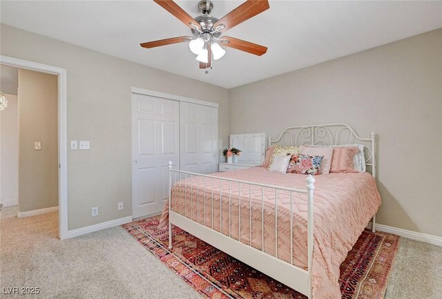 2073 Sapphire Valley Ave, Henderson, NV 89074 - carpeted bedroom featuring a closet and ceiling fan
