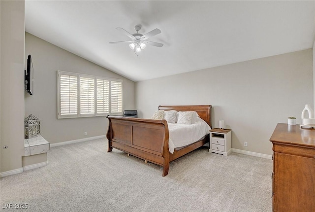 2073 Sapphire Valley Ave, Henderson, NV 89074 - carpeted bedroom featuring lofted ceiling and a ceiling fan