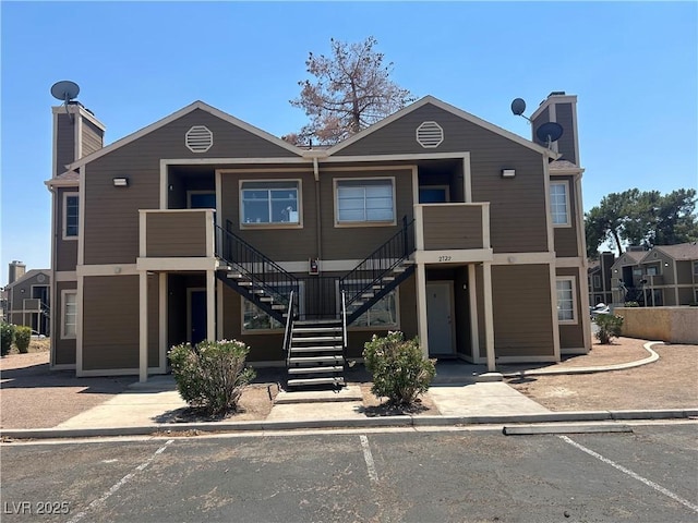 2722 Alicialynn Way, Las Vegas, NV 89121 - view of property featuring a chimney and stairs