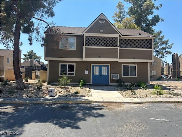 2722 Alicialynn Way, Las Vegas, NV 89121 - view of front of home featuring french doors