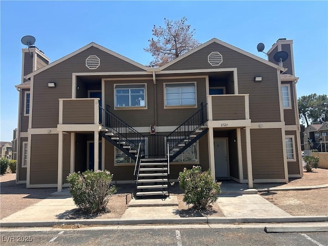 2722 Alicialynn Way, Las Vegas, NV 89121 - view of property featuring a chimney and stairs