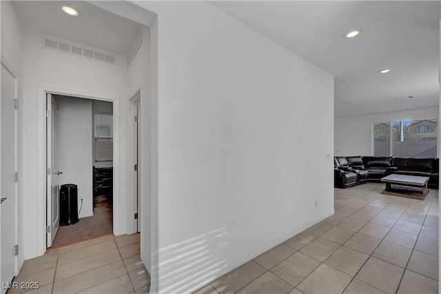 7853 Bethel Heights Ln, Las Vegas, NV 89113 - hall with light tile patterned floors and recessed lighting