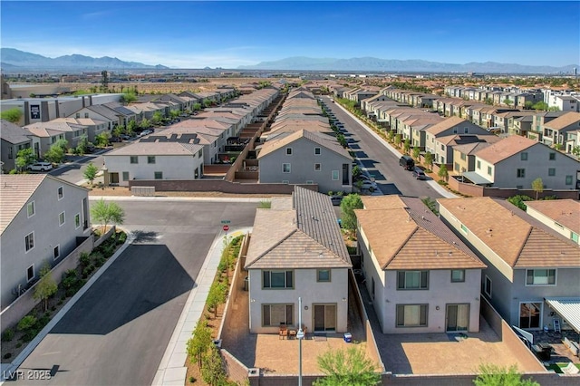 7853 Bethel Heights Ln, Las Vegas, NV 89113 - aerial perspective of suburban area featuring mountains