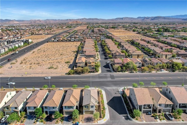 7853 Bethel Heights Ln, Las Vegas, NV 89113 - aerial view of residential area with a mountain backdrop