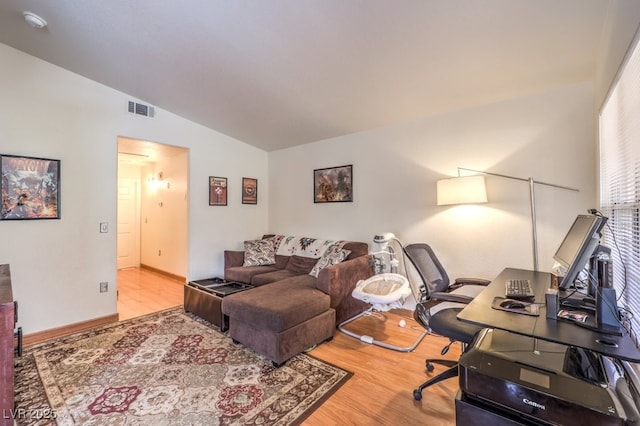520 Arrowhead Trl Unit 522, Henderson, NV 89015 - home office featuring vaulted ceiling and wood finished floors