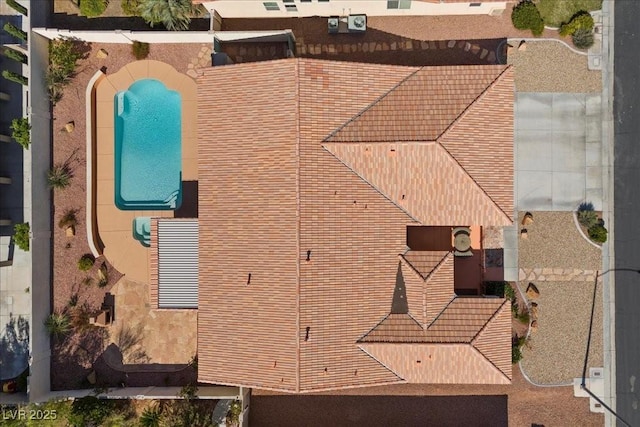 745 Diamond Bend Ave, Las Vegas, NV 89123 - view from above of property with a pool