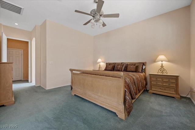 745 Diamond Bend Ave, Las Vegas, NV 89123 - carpeted bedroom with baseboards and ceiling fan