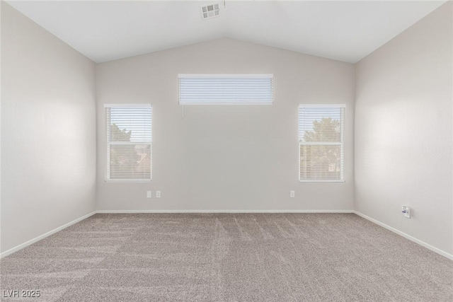 5402 Shady Lair Ct, North Las Vegas, NV 89031 - unfurnished room with carpet, lofted ceiling, and healthy amount of natural light