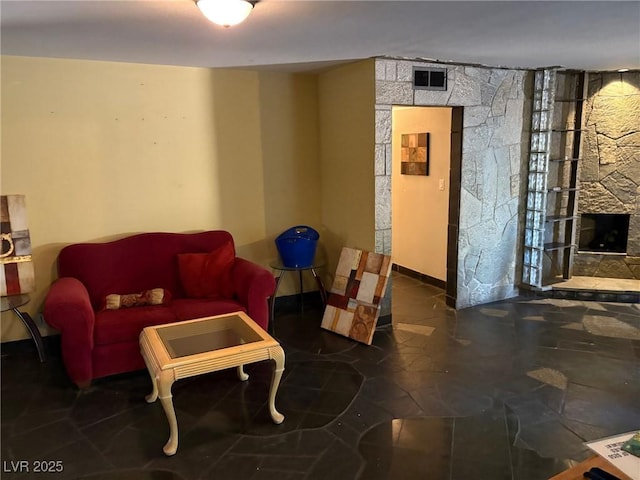 3167 El Cedro Cir, Las Vegas, NV 89121 - living room with a fireplace