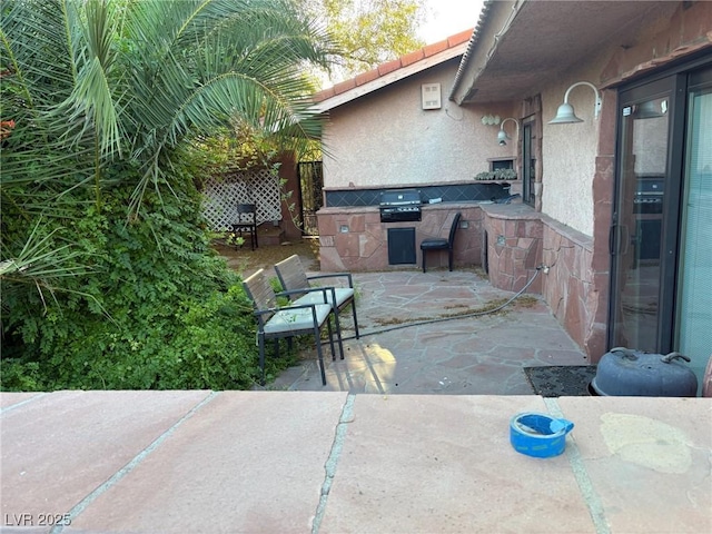 3167 El Cedro Cir, Las Vegas, NV 89121 - view of patio with an outdoor kitchen